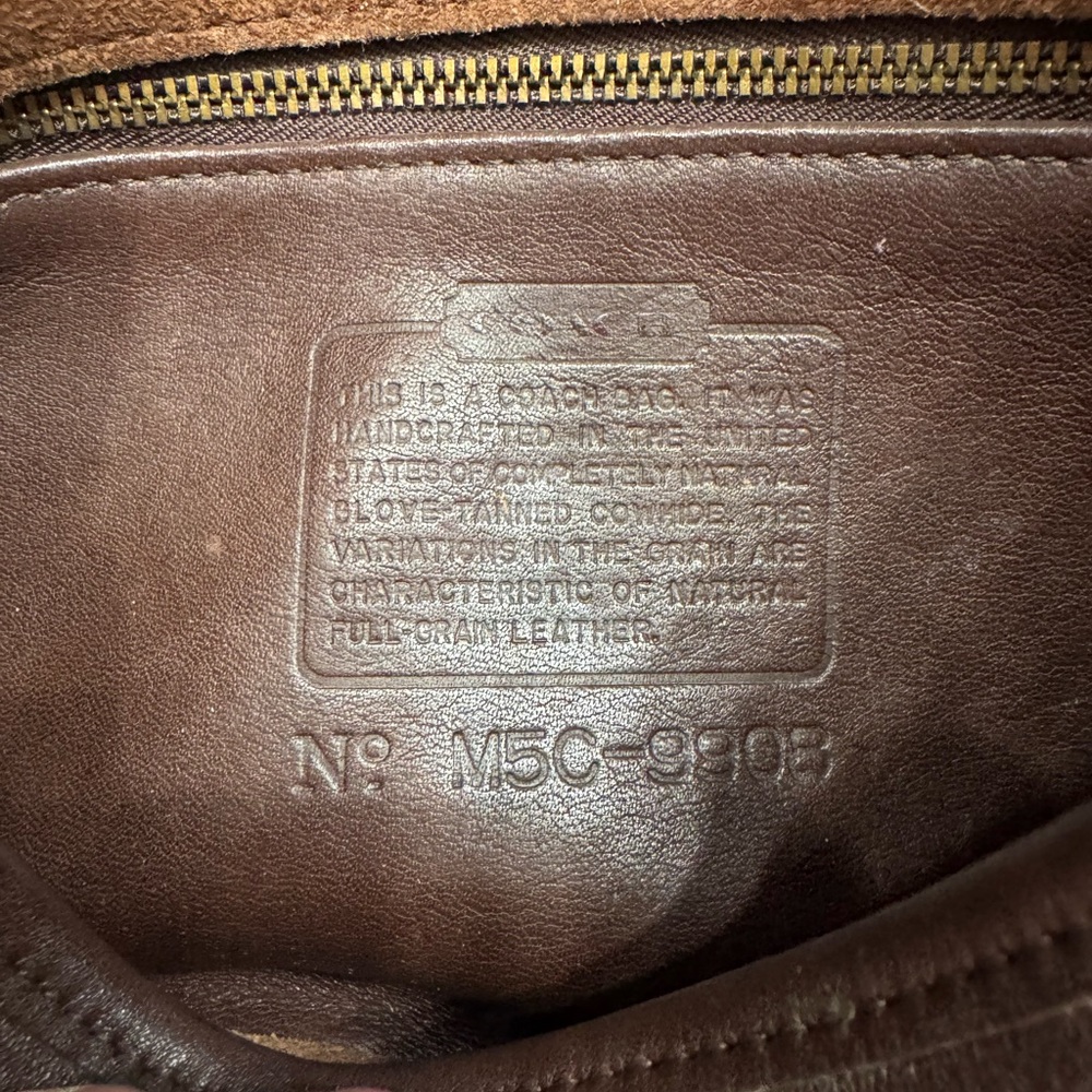 Coach Vintage Devon Mahogany Brown 9908 Crossbody Bag Purse Turnlock Leather - Picture 6 of 8